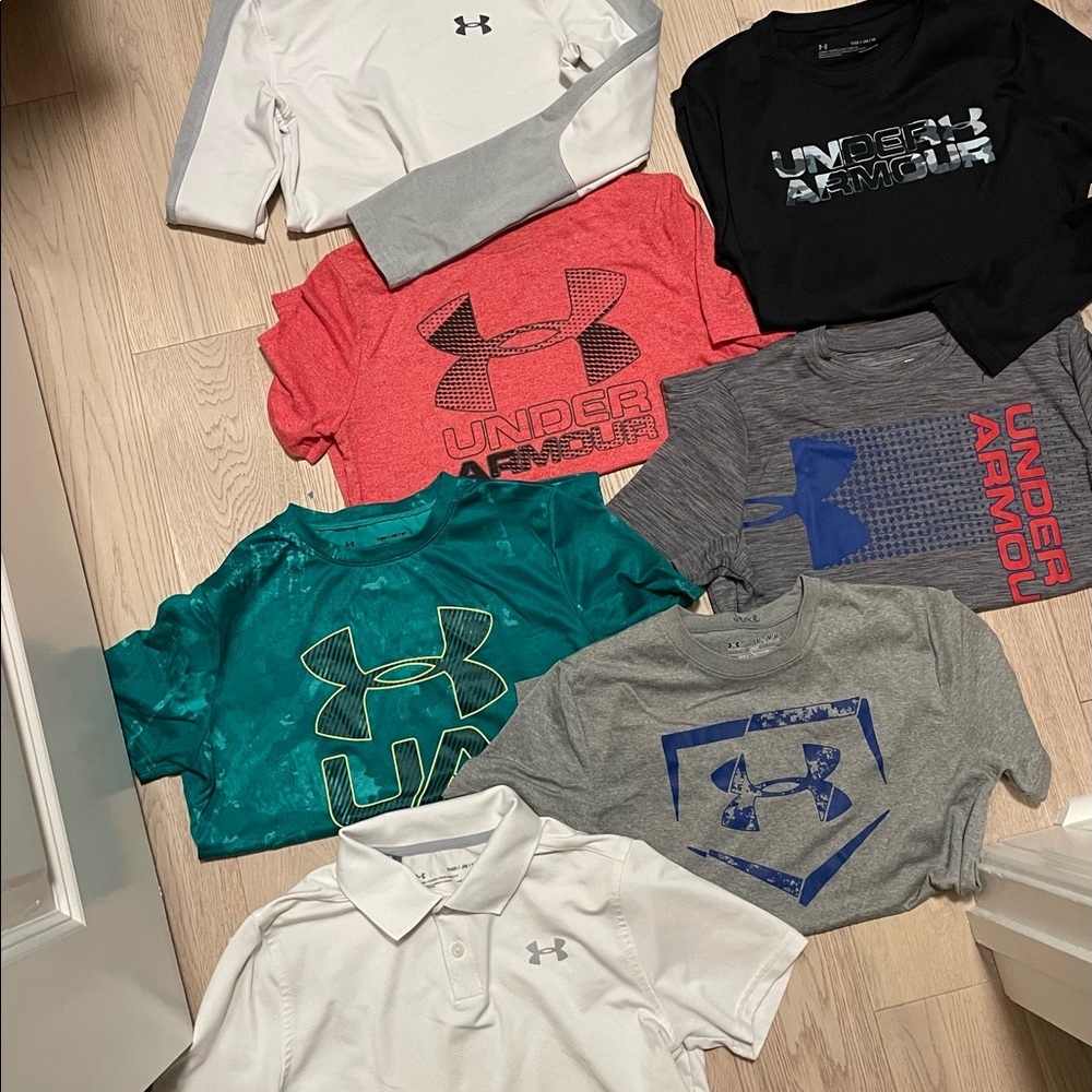 Lot of 7 Boys Under Armour Shirts
